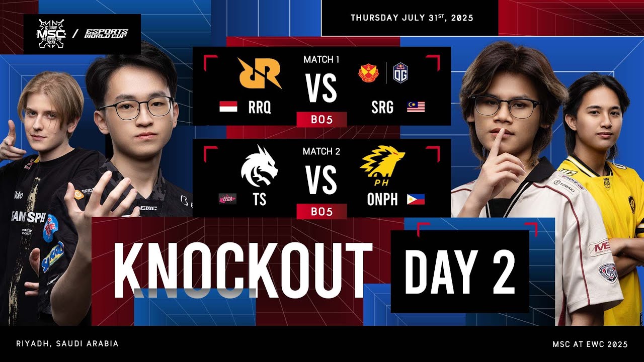 🔴 LIVE | KNOCKOUT STAGE DAY 2 | MLBB MSC at EWC 2025 | (ENG) background