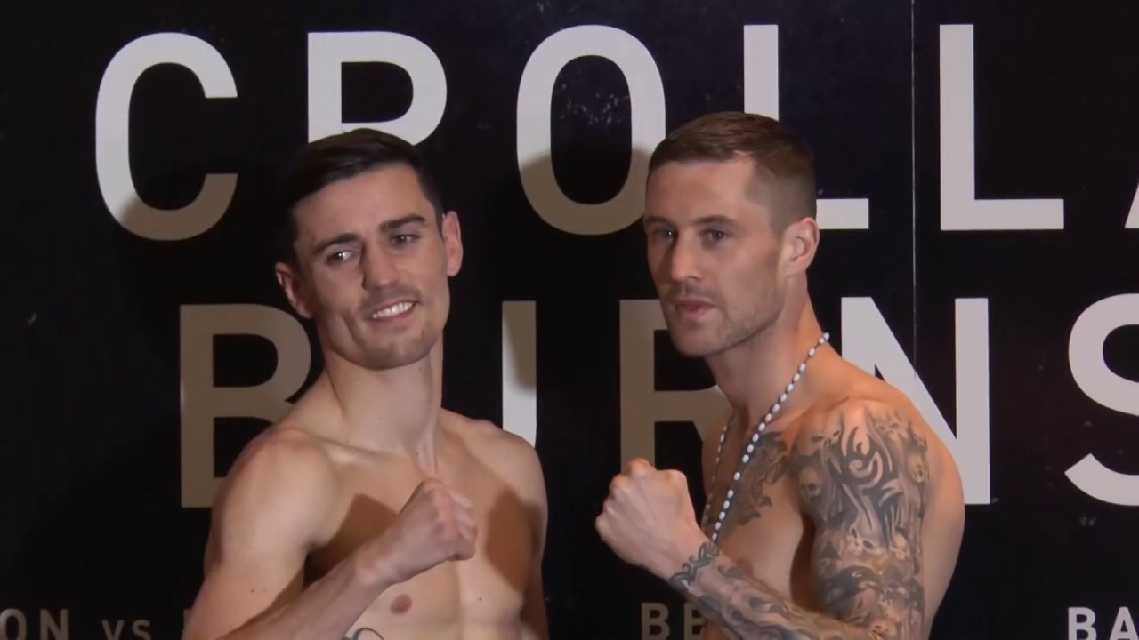 CROLLA vs BURNS WEIGH IN & FACE OFF background