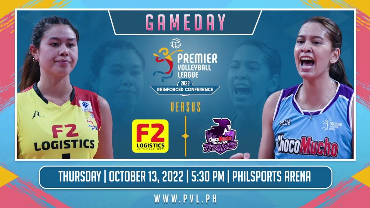 F2 LOGISTICS vs CHOCO MUCHO | GAME 2 OCTOBER 13, 2022 | 2022 PVL REINFORCED CONFERENCE background