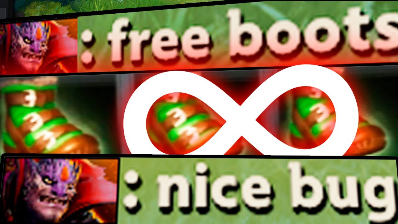 NEW DOTA 2 GAMEBREAKING FREE BOOTS BUG! background