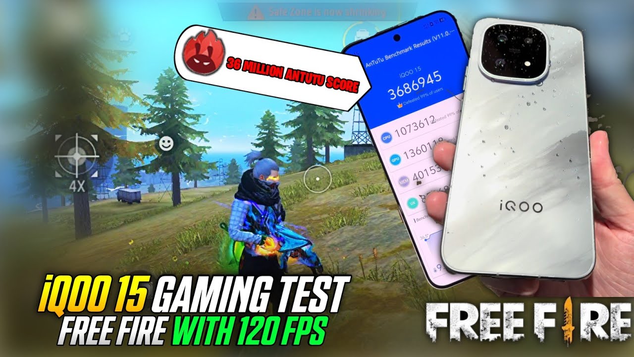 iQOO 15 GAMING TEST😍| FREE FIRE TESTING | 36 MILLION+ ANTUTU SCORE 🔥| 120 FPS | iQOO 15 FULL REVIEW📱