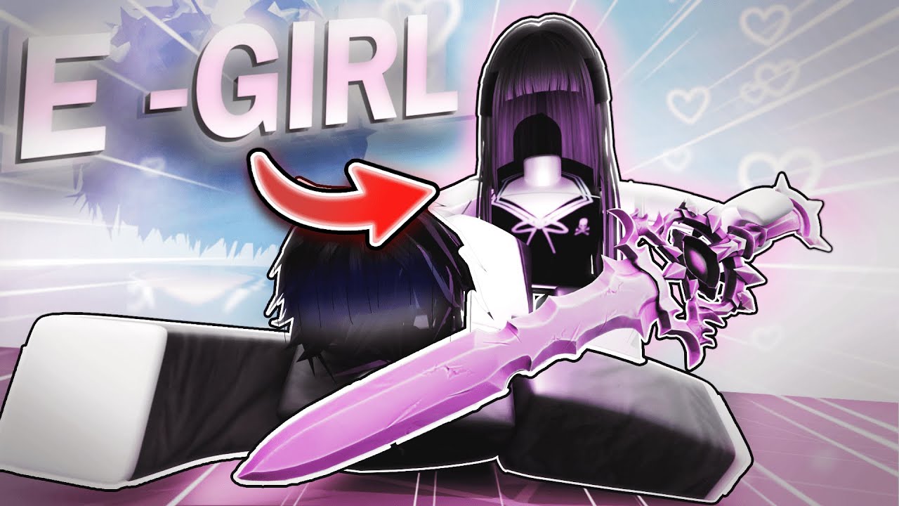 Trolling As An E-GIRL With The #1 SWORD In Blade Ball AGAIN.. background