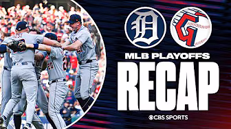 Tigers big 7th inning seals series win vs Guardians, advance to ALDS vs Mariners | Wild Card Recap backdrop