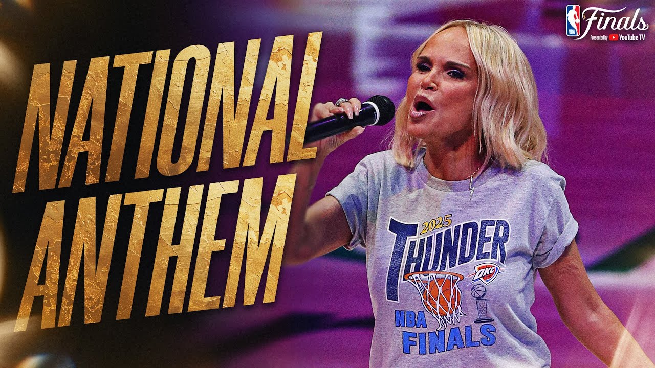 Kristin Chenoweth Performs The National Anthem | #NBAFinals presented by @youtubetv background