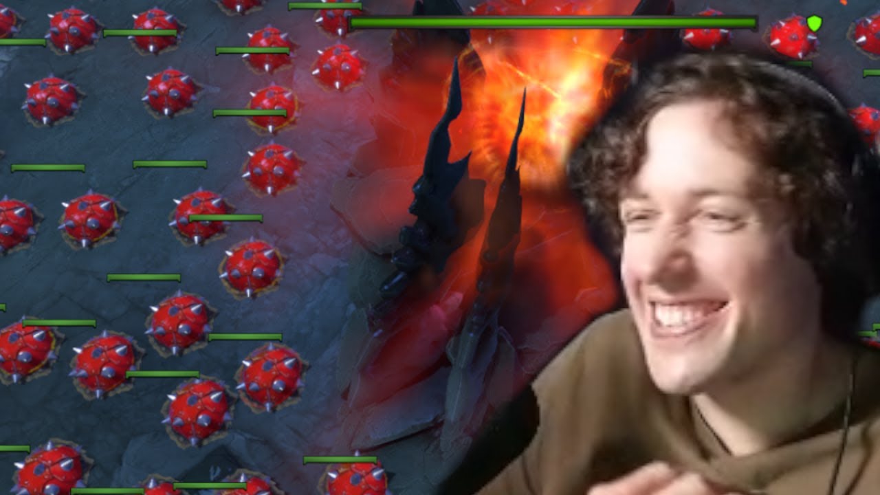 Actual freak plays Techies (in Herald) background