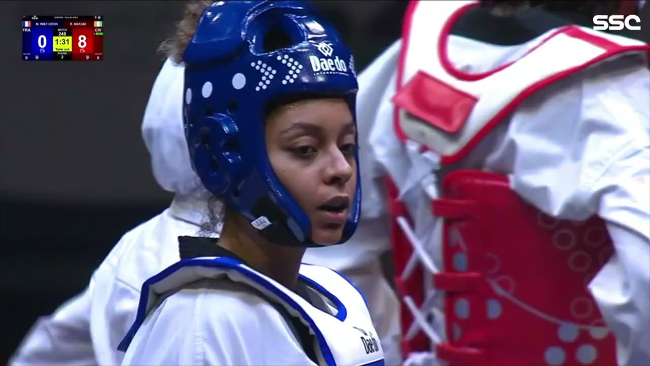 Final W-67kg WIET HENIN Magda FRA vs GBAGBI Ruth CIV background