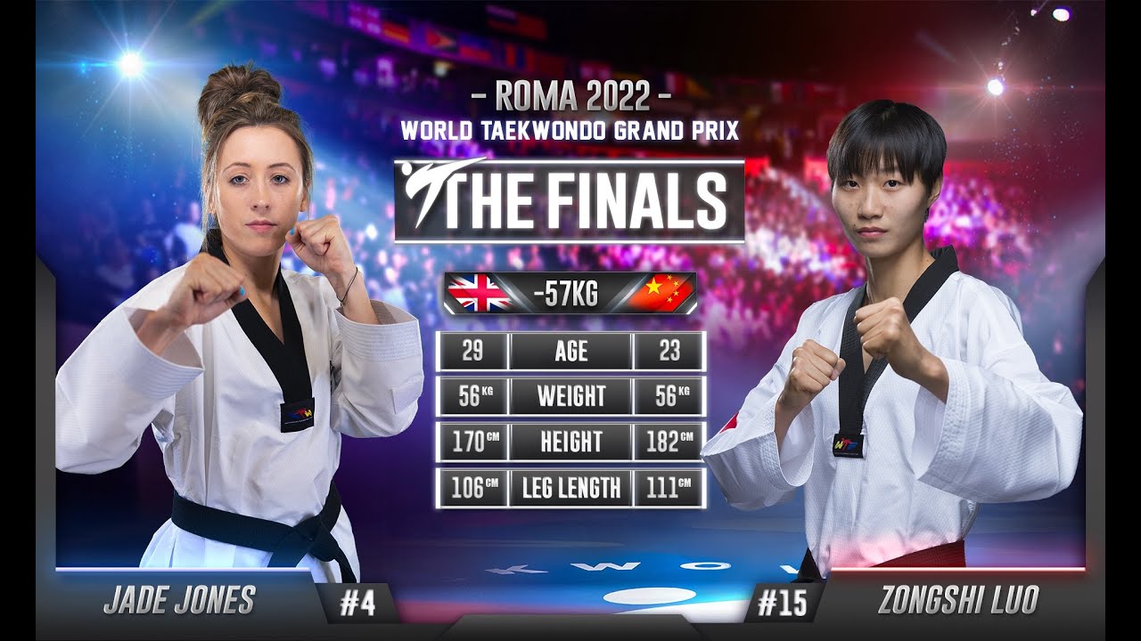 232 W-57kg F JONES Jade GBR 🔵 vs 🔴 LUO Zongshi CHN I Rome 2022 World Taekwondo GP