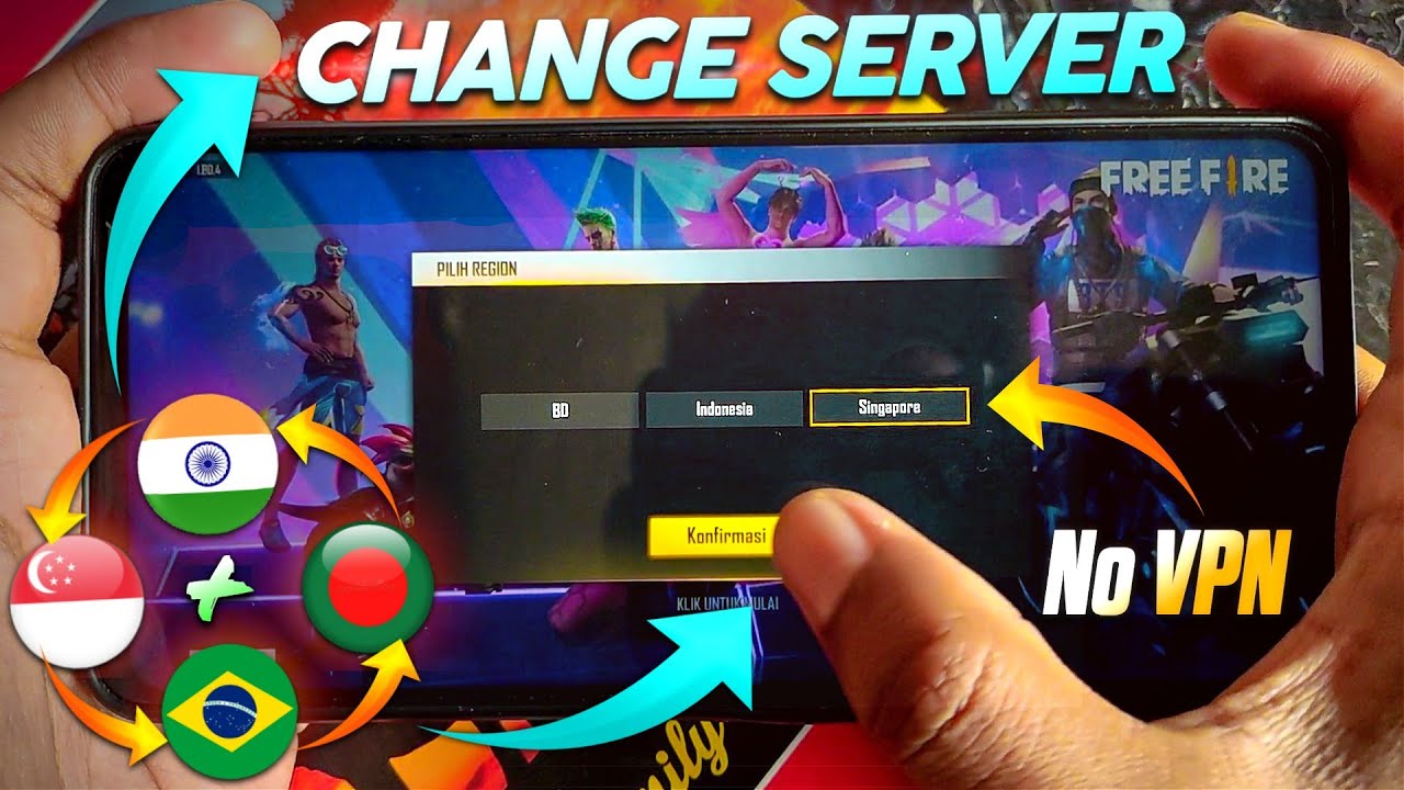 How To Change Free Fire Server Without Vpn background
