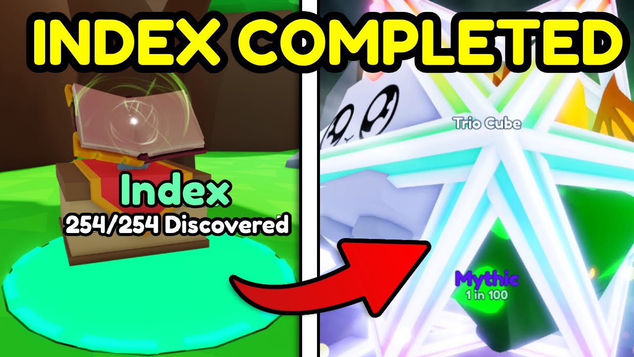 FINALLY!? ЁЯШ▒ I COMPLETED THE PET INDEX in Bubble Gum Simulator INFINITY! background