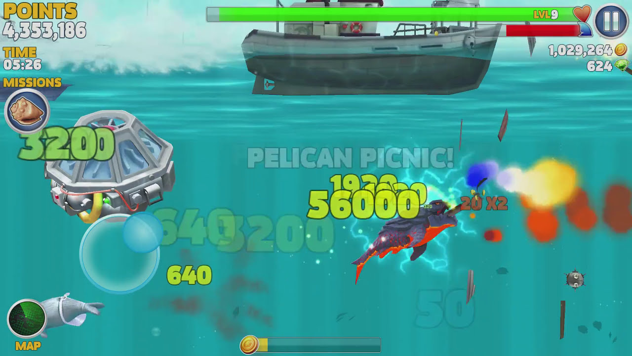 Hungry Shark Evolution Pyro Shark Android Gameplay #34