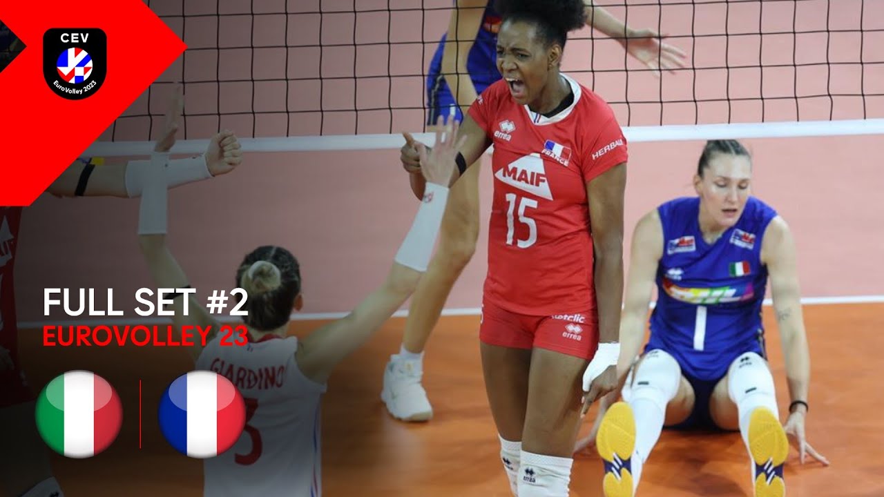 FULL 2nd SET: Italy vs France I CEV EuroVolley 2023 Quarterfinals I Christmas Special background
