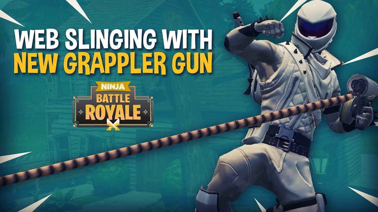 Web Slinging With New Grappler Gun!! - Fortnite Battle Royale Gameplay - Ninja & Nickmercs background
