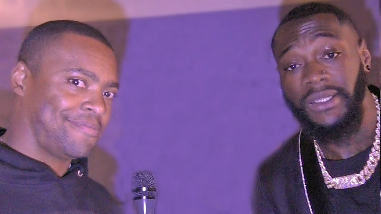 Deontay Wilder REACTS to 50/50 SPLIT OFFER! for Anthony Joshua fight from Eddie Hearn backdrop