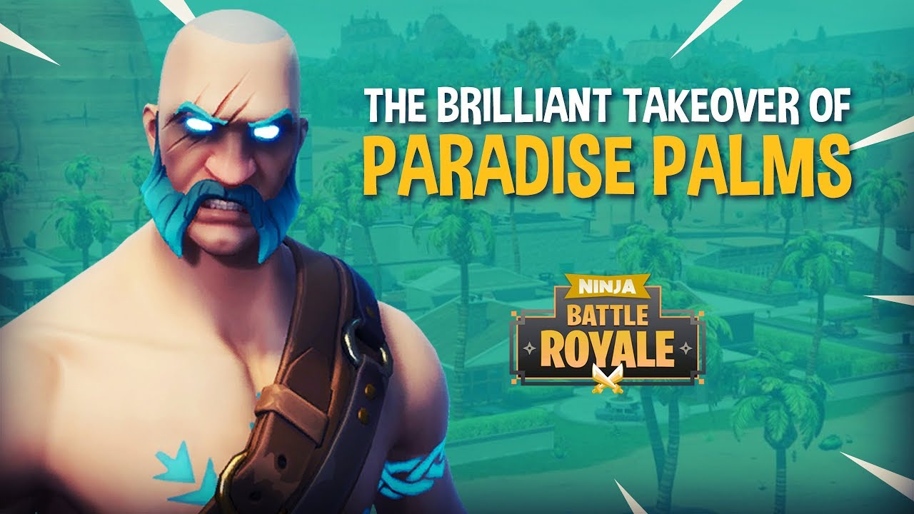 Ninja and Friends Takeover Paradise Palms!! - Fortnite Battle Royale Gameplay backdrop