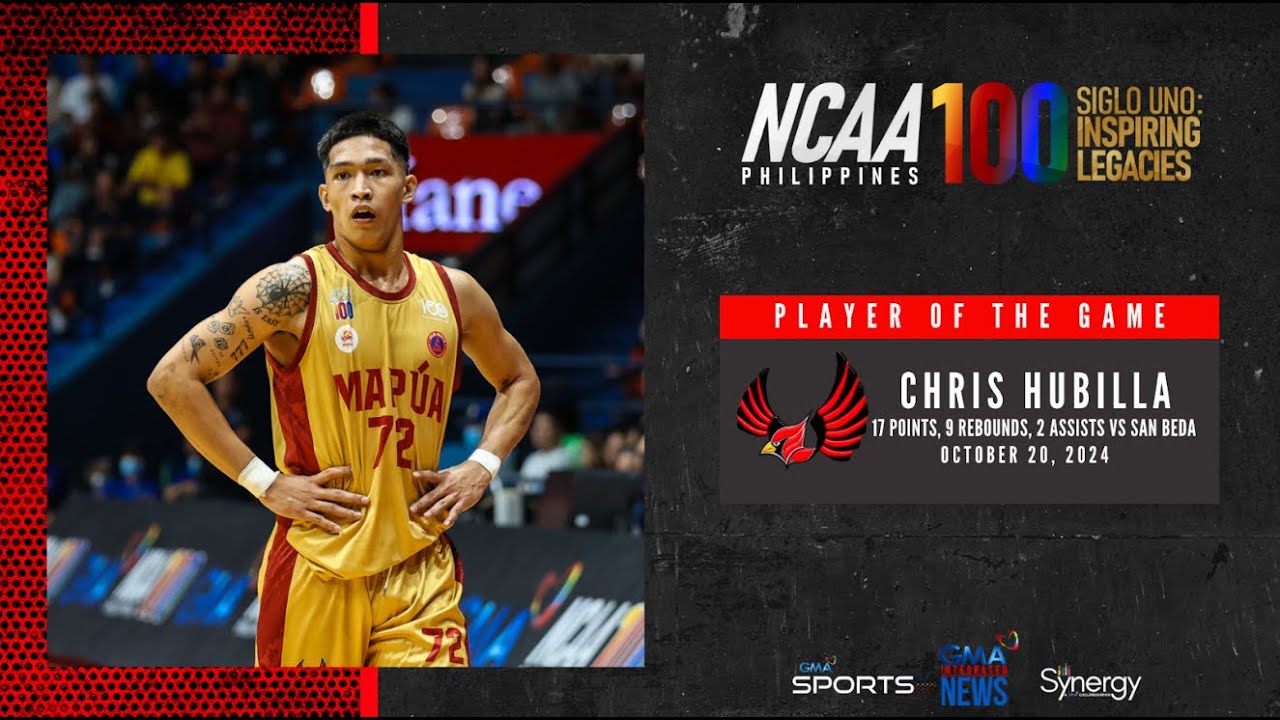 Player of the Game - Chris Hubilla vs San Beda Red Lions | NCAA Season 100 background