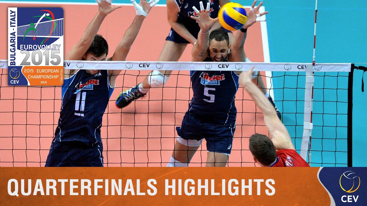 2015 Men's EuroVolley - Highlights Quarterfinals Italy vs Russia background