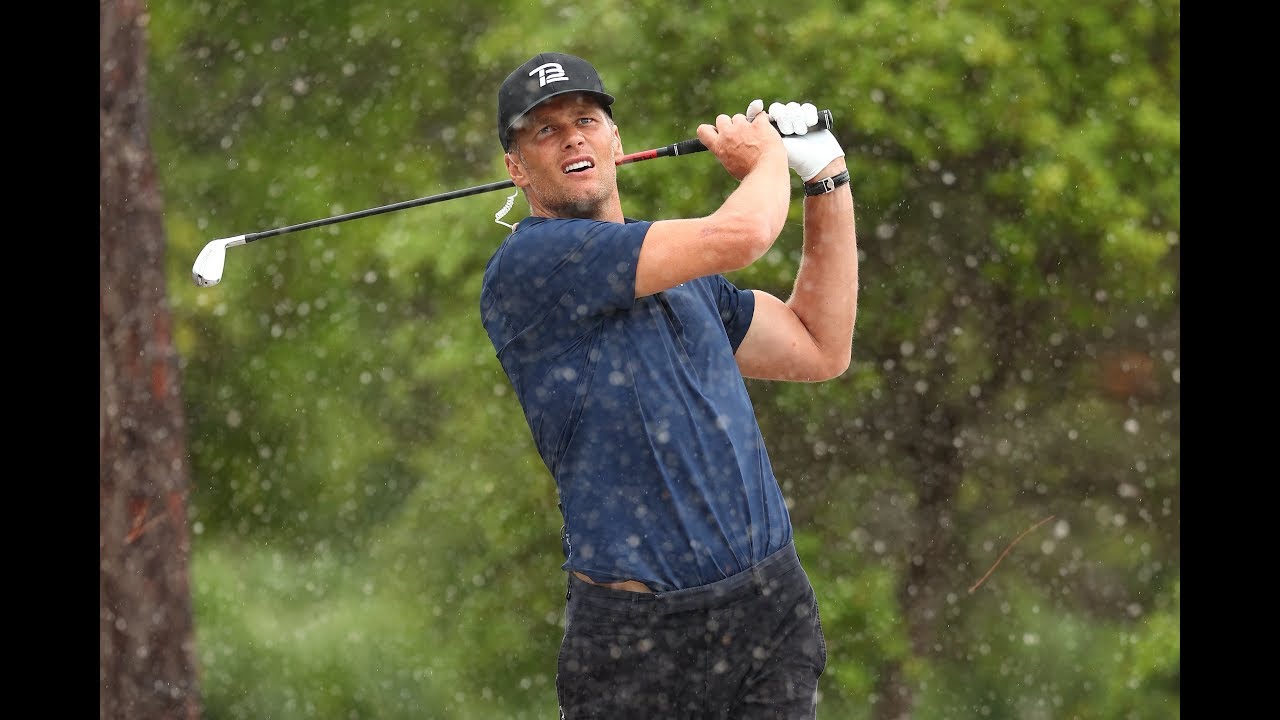 Tom Brady Drills Shot Of The Day On Hole 7 After Chuck Bets Against Him | Capital One's The Match background
