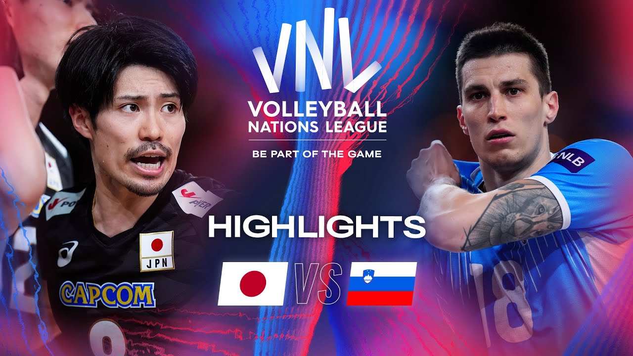 🇯🇵 JPN vs. 🇸🇮 SLO - Highlights - Week 2 - Men's VNL 2024 background
