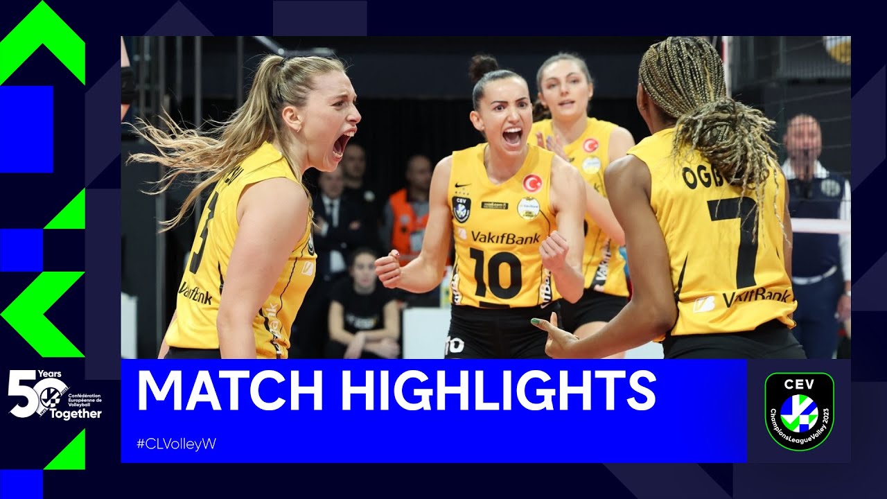 Highlights I VakifBank ISTANBUL vs. Vero Volley MILANO I CEV Champions League Volley 2023 background