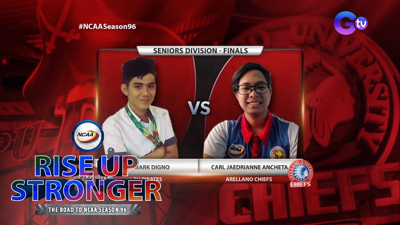 NCAA Season 96 online chess seniors division finals| Digno (LPU) vs. Ancheta (AU) | Rise Up Stronger background