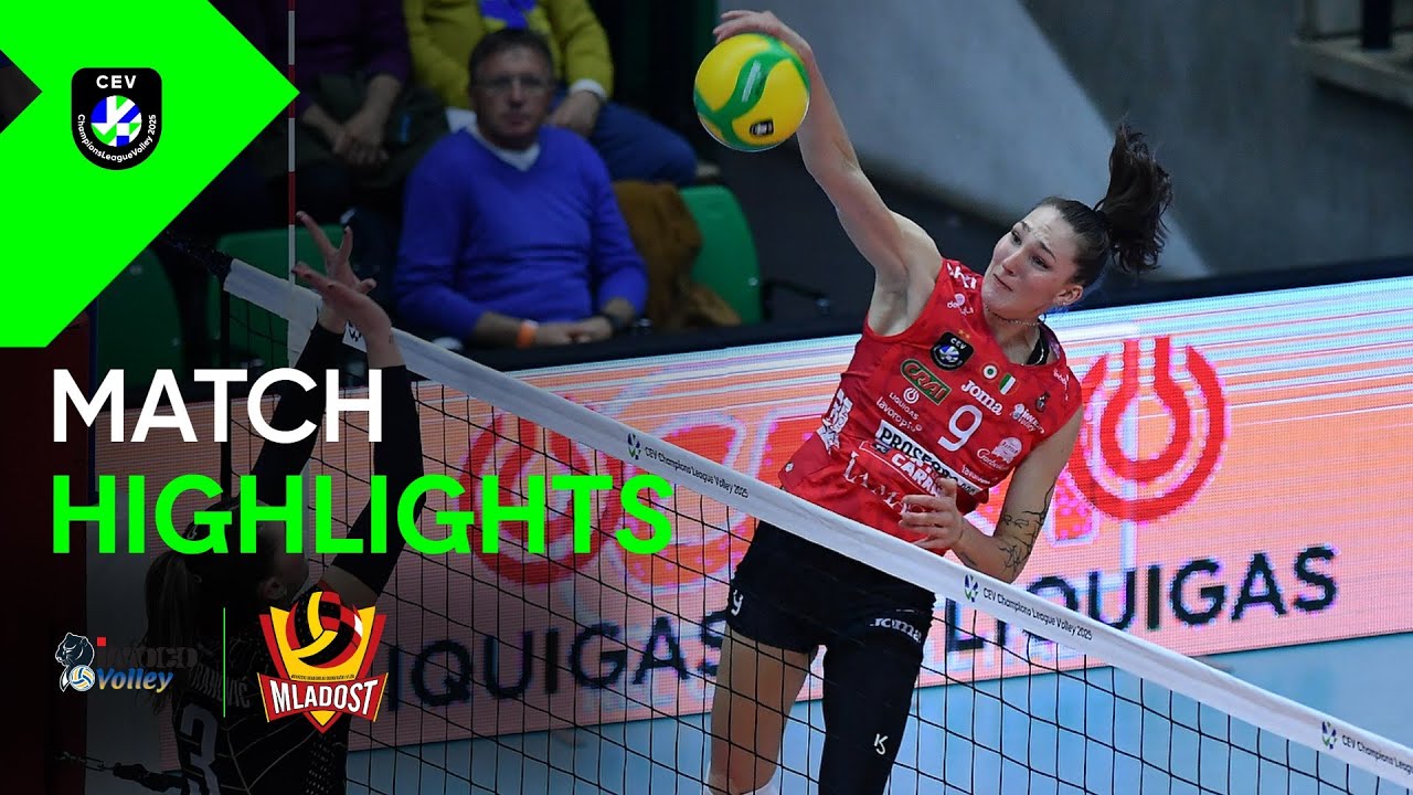 Highlights | A. Carraro Imoco CONEGLIANO vs. Mladost ZAGREB | CEV Champions League Volley 2025 background