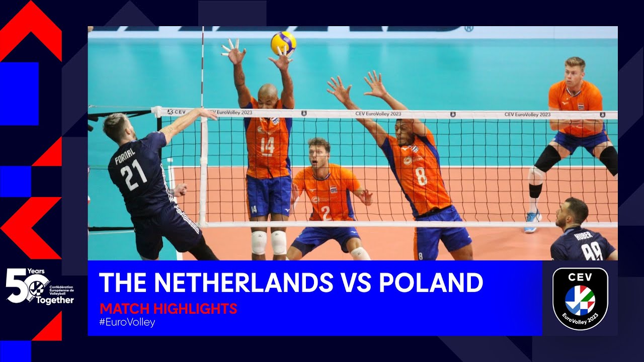 The Netherlands vs. Poland | Match Highlights | CEV EuroVolley 2023 Men background
