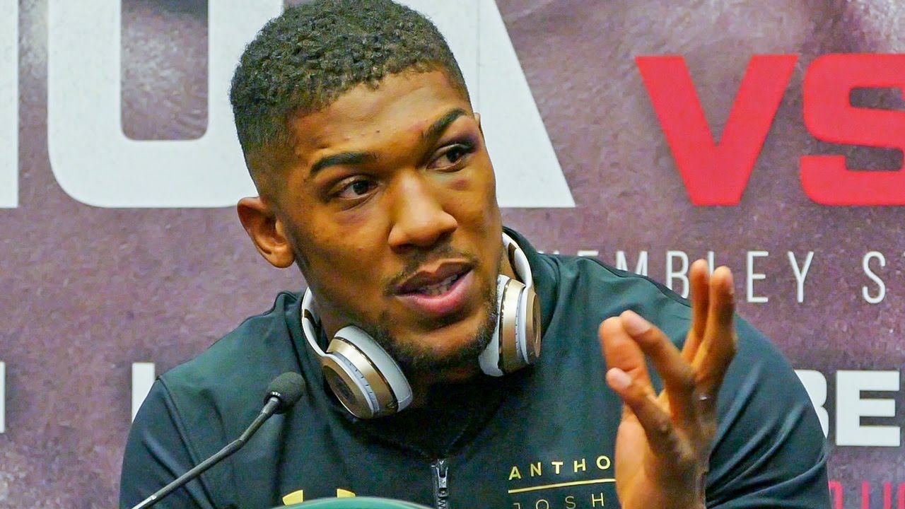 Anthony Joshua POST FIGHT PRESS CONFERENCE | After Beating Wladimir Klitschko background