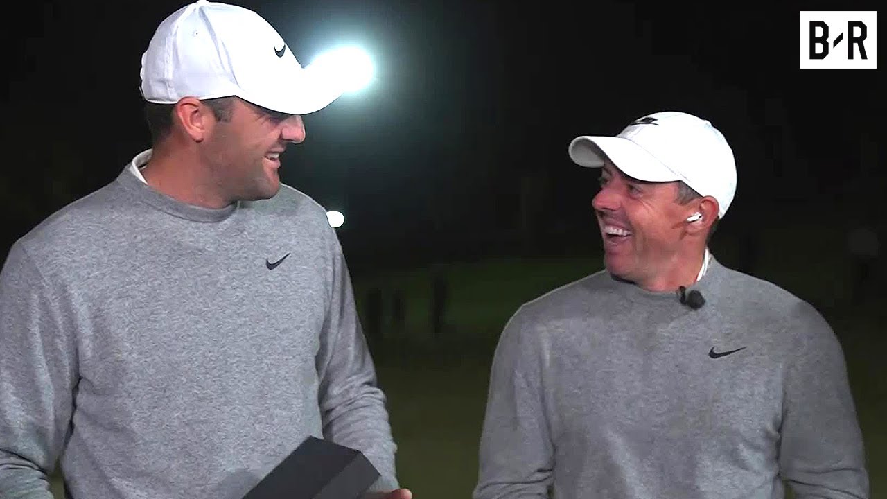 Scottie Scheffler & Rory McIlroy Win $10M Crypto Prize | Crypto.com Showdown backdrop