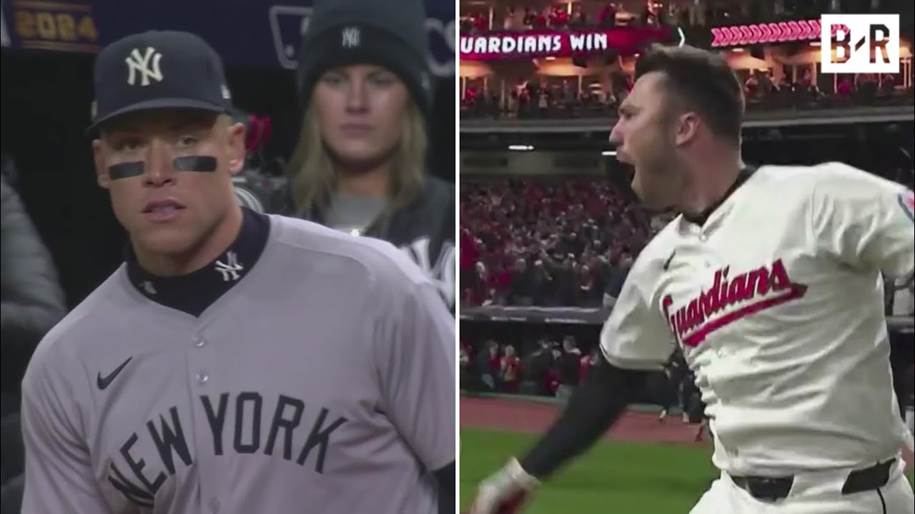 WALKOFF HOME RUN WILD ENDING | Yankees vs. Guardians ALCS Game 3 background