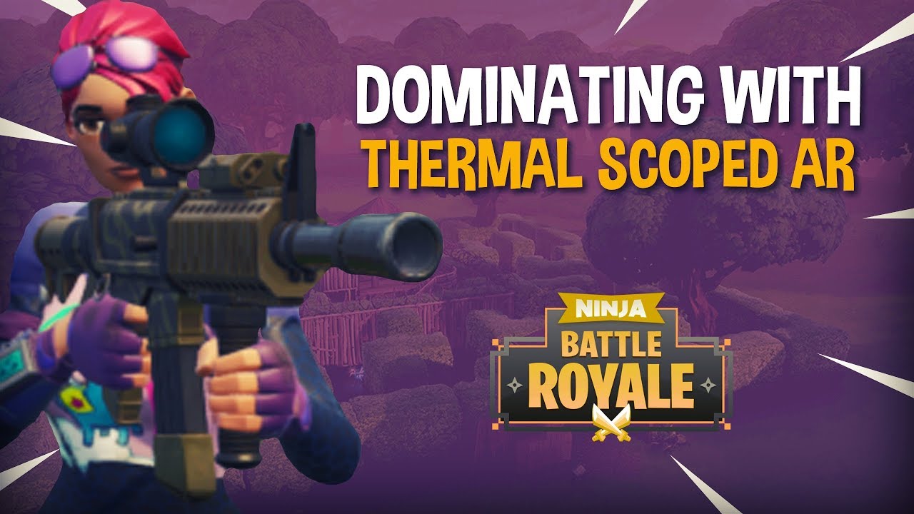 Dominating With New Thermal Scoped AR!! - Fortnite Battle Royale Gameplay - Ninja & Daequan background