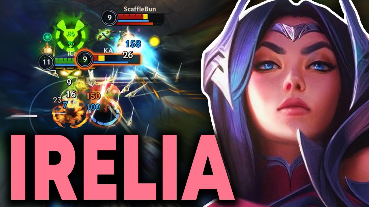 Wild Rift Irelia Baron Lane Gameplay in Season 18 (Build & Runes) background