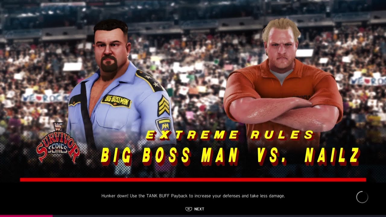 Big Boss Man vs Nailz. Survivor Series 1992. WWE 2K20
