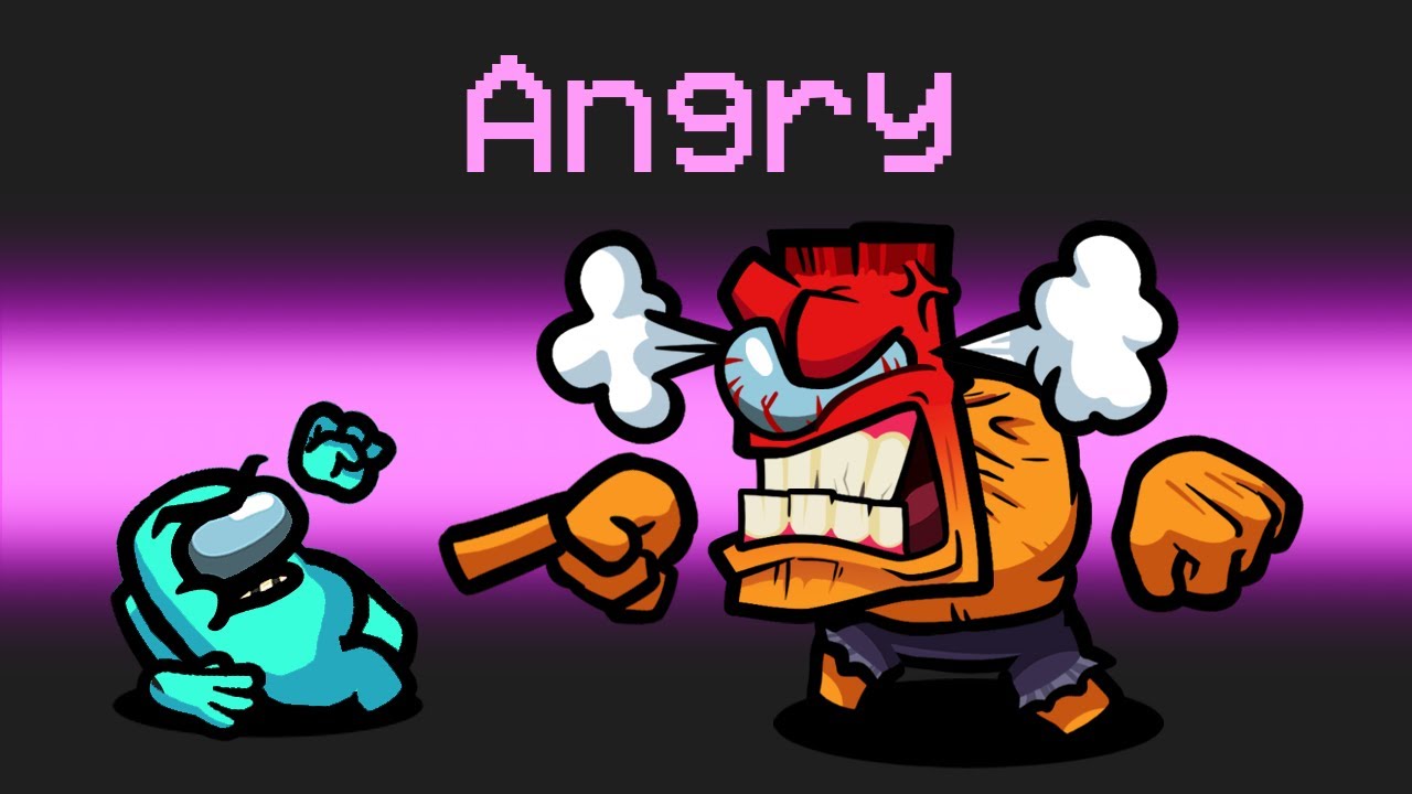 *ANGRY* IMPOSTER in Among Us background
