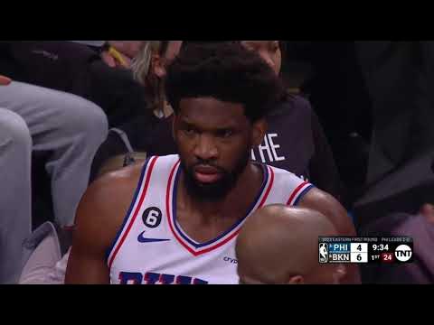 Joel Embiid Kicks Nic Claxton, Gets A FLAGRANT 1 Foul background