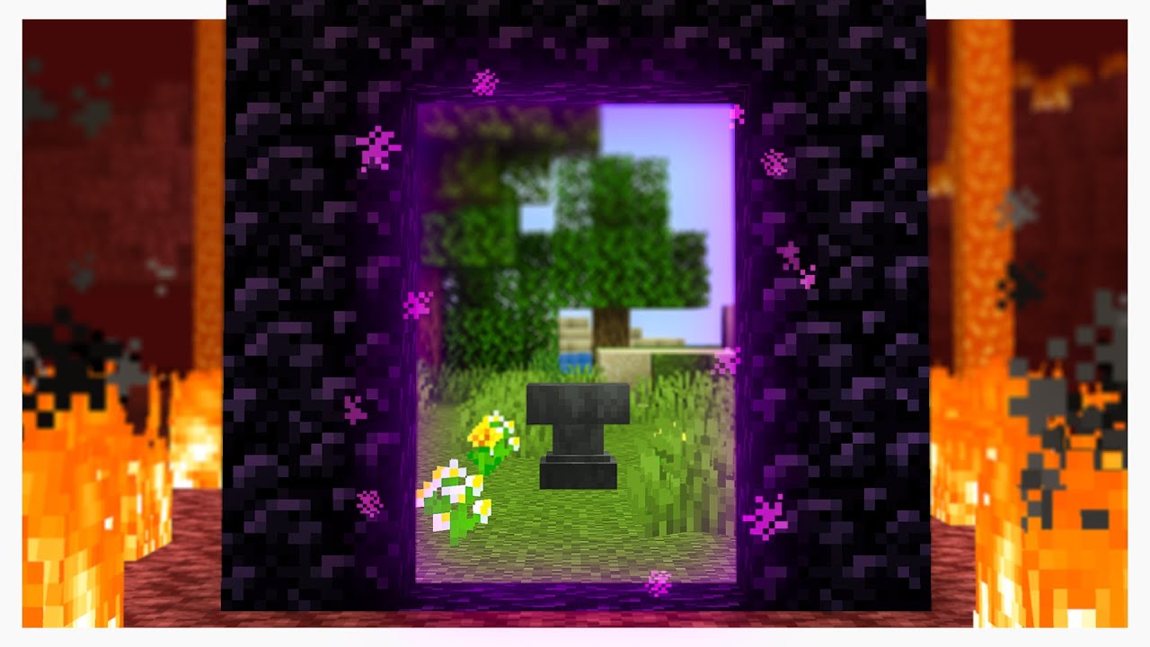 We went to the Nether in Minecraft... background