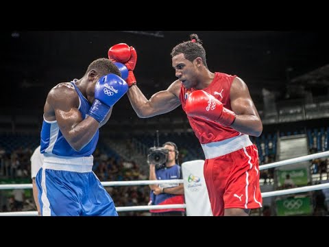 Arlen López (CUB) vs. Christian Mbilli (FRA) Rio 2016 Olympics QF’s (75kg) background