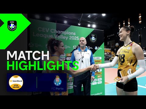 Highlights | VakifBank ISTANBUL vs. FC PORTO | CEV Champions League Volley 2025 background