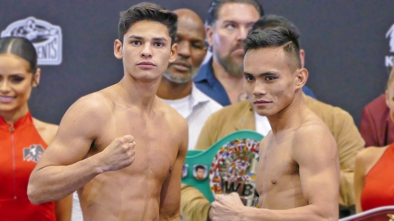 Ryan Garcia vs. Romero Duno FULL WEIGH IN & FINAL FACE OFF | Canelo vs. Kovalev backdrop