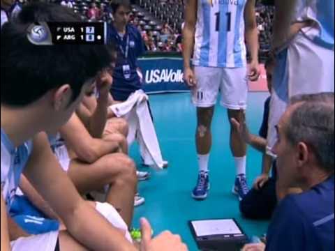 US Men vs Argentina - FIVB World League on 6-8-13 background