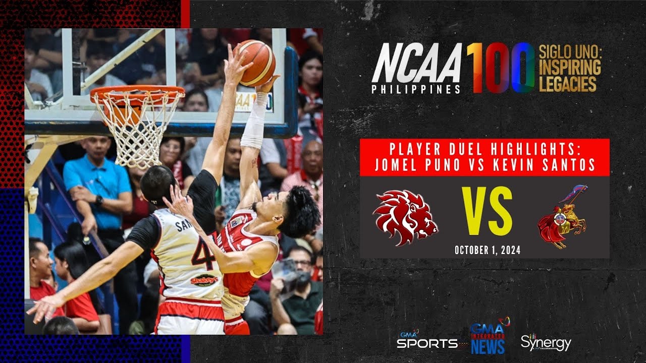 Player Duel Highlights - Jomel Puno vs Kevin Santos | NCAA Season 100 background