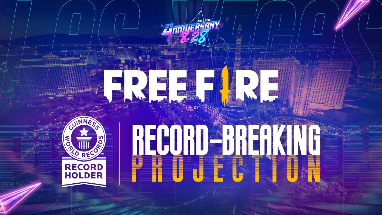 Record-breaking Free Fire Projection Gameplay | NEW Guinness World Record | Free Fire NA background