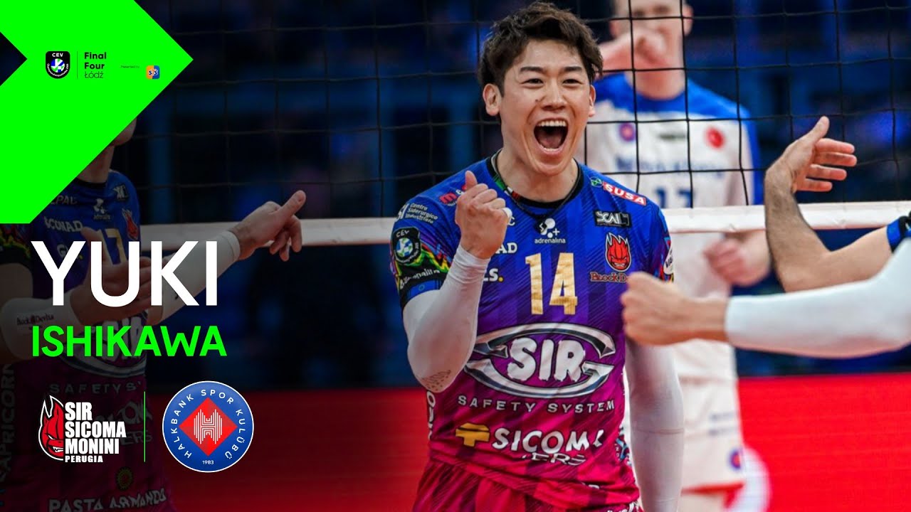 YΕ«ki Ishikawa Masterpiece in the SemiFinal vs Halkbank Ankara I Final Four Lodz background