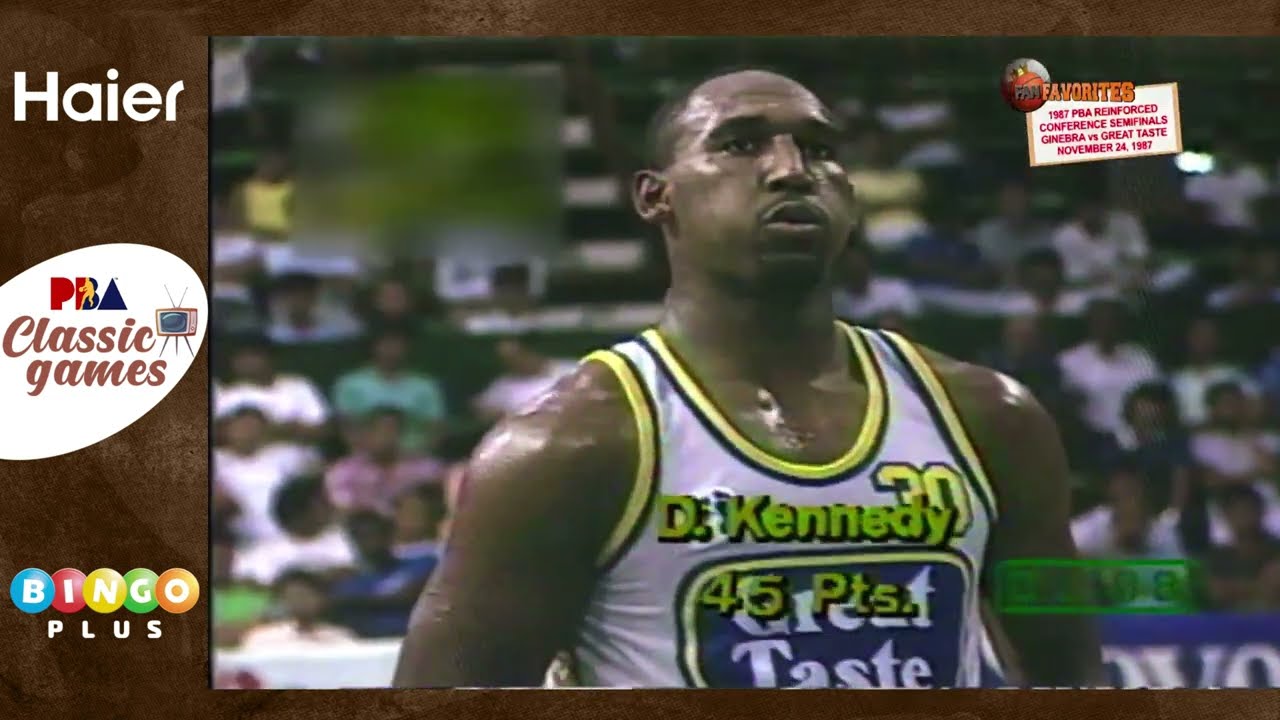 #PBAClassicGames: 1987 Reinforced Semis - GREAT TASTE VS . GINEBRA - Nov. 24, 1987 - 4th Quarter background