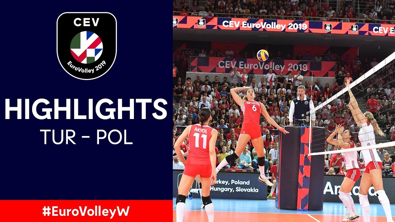 #EuroVolleyW | Turkey - Poland | SF Highlights background