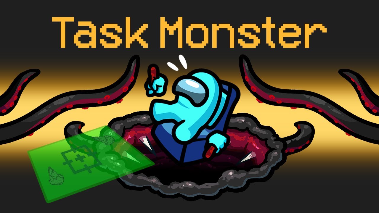 TASK MONSTER imposter in Among Us backdrop