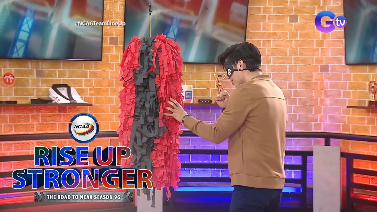 Taekwondo Piñata game with Anthony Rosaldo and Vince Crisostomo background