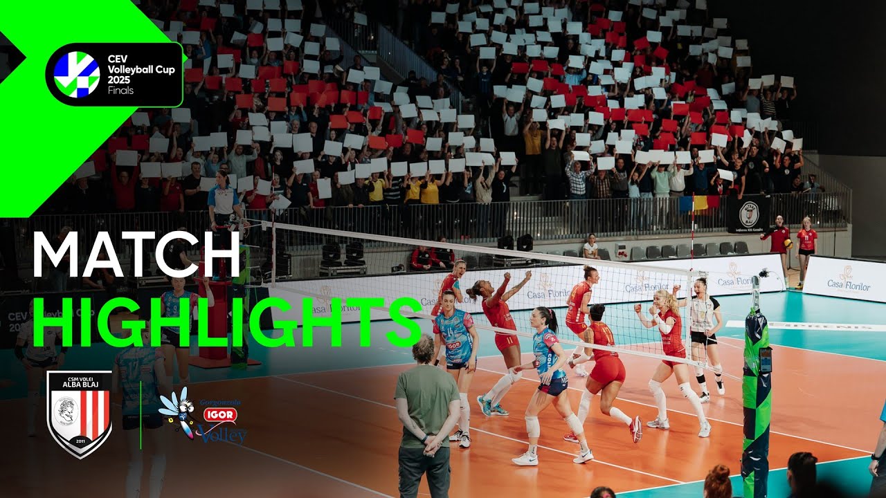 Finals I Highlights | CS Volei Alba BLAJ vs. Igor Gorgonzola NOVARA | CEV Volleyball Cup 2025 background