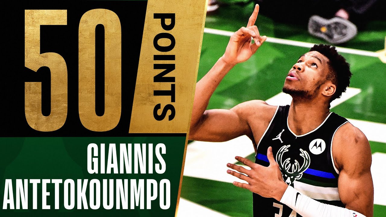 Giannis LEGENDARY 50 PTS & 5 BLKS in MASTERFUL Close Out Performance đ€Ż background