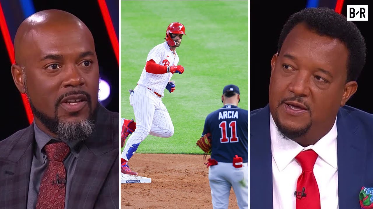 MLB on TBS Crew Reacts to Bryce Harper's Staredown | 2023 MLB Postseason background