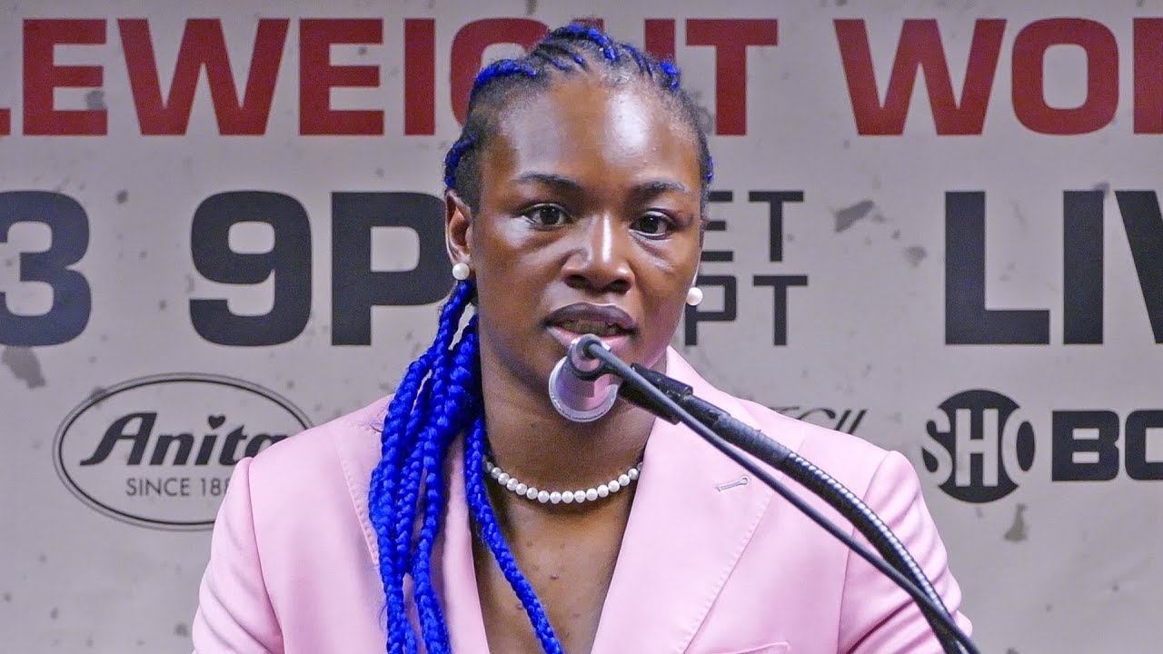 Claressa Shields POST FIGHT PRESS CONFERENCE vs. Christina Hammer backdrop